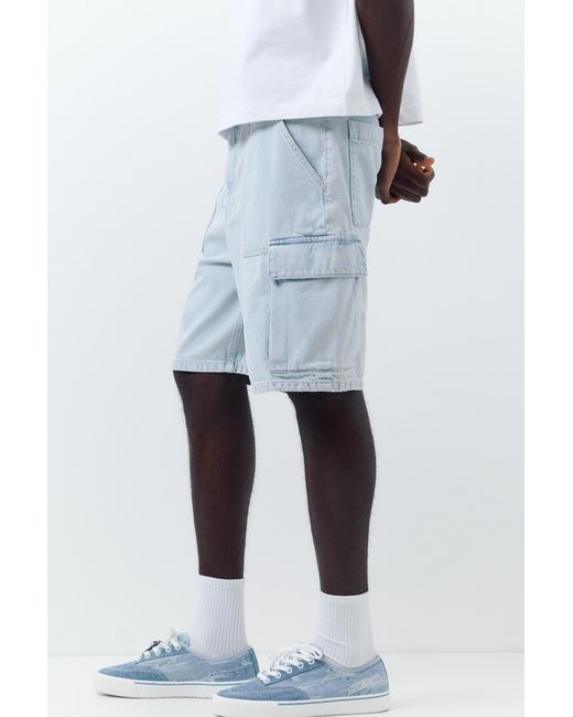 Pull&Bear Baggy Cargobermuda in het White voor heren