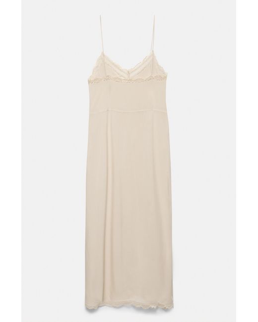 Robe Midi Nuisette Pull&Bear en coloris Natural