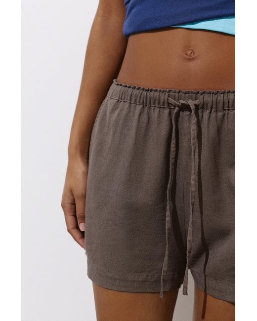 Pull&Bear Multicolor Linen Blend Shorts