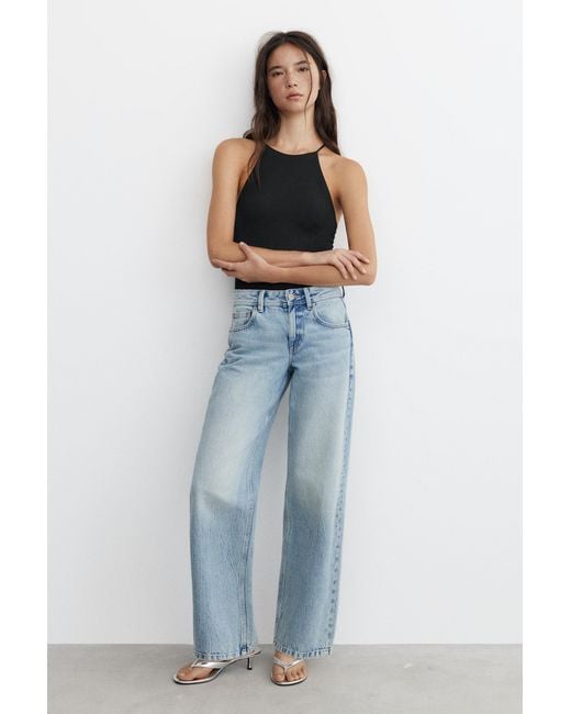 Pull&Bear Blue Halterneck Strappy Bodysuit