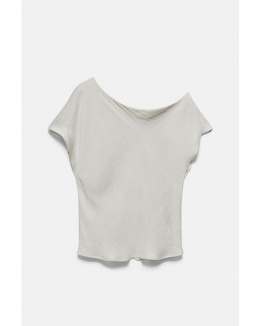 Top Asymétrique Pull&Bear en coloris Gray