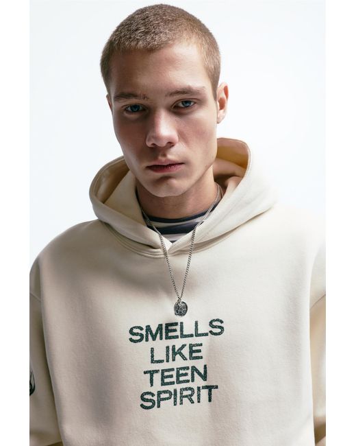 Pull&Bear Nirvana Capuchonsweater in het Gray voor heren