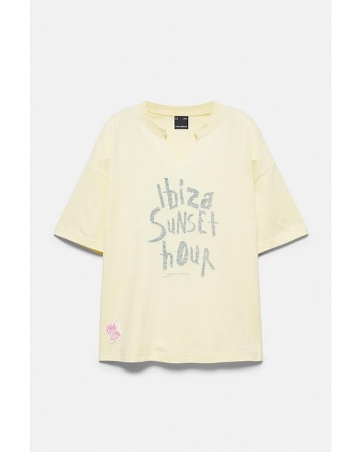 Pull&Bear Multicolor Ibiza Sunset Hour T-Shirt for men