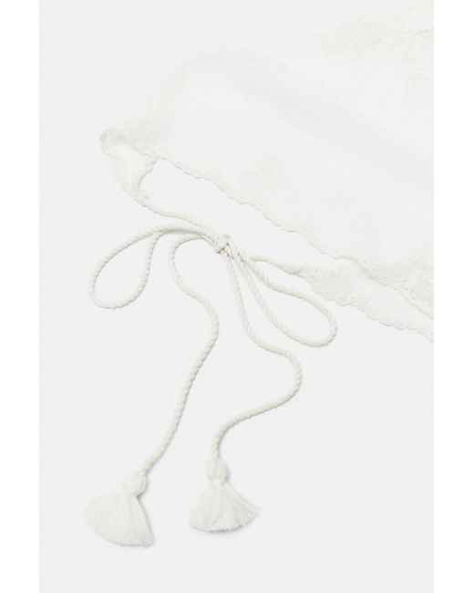 Pull&Bear White Besticktes Tuch