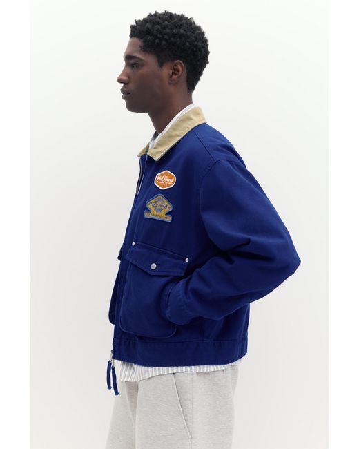 Veste Col Combiné Patchs Pull&Bear pour homme en coloris Blue