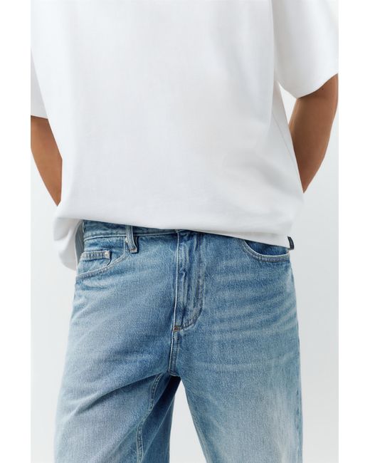 Pull&Bear Blue Straight Jeans for men