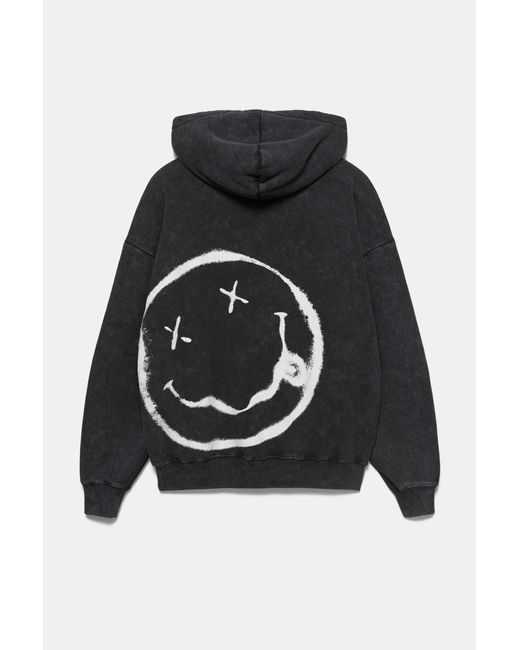 Sweat Nirvana À Capuche Zippé Pull&Bear pour homme en coloris Black