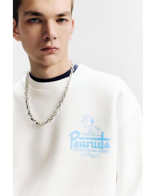 Pull&Bear Blue Peanuts Sweatshirt for men