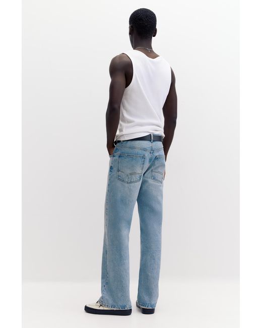 Pull&Bear White Ribbed Tank Top for men