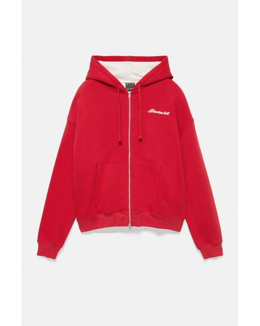 Sweat À Capuche Zippé Graphique Pull&Bear pour homme en coloris Red