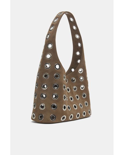 Pull&Bear Blue Studded Shoulder Bag