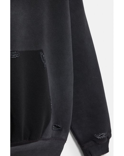 Sweat À Capuche Délavé Pull&Bear pour homme en coloris Black