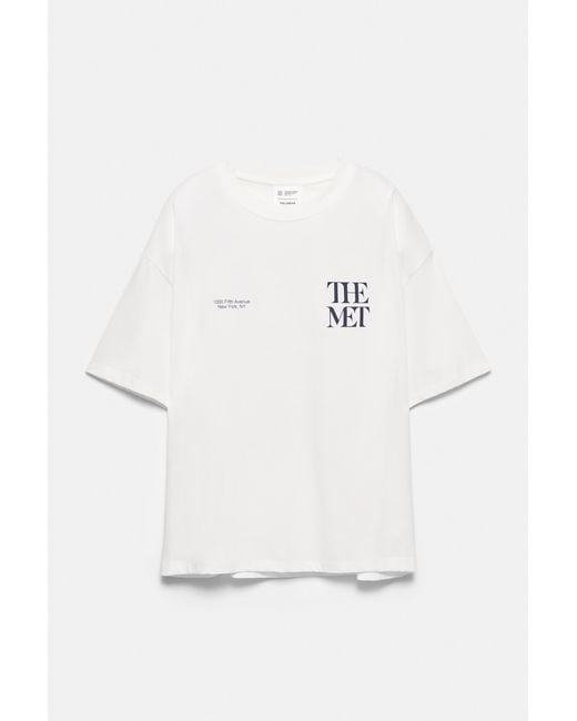 Pull&Bear Black The Met T-Shirt