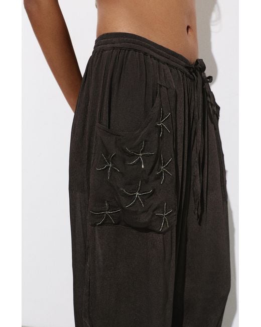 Pull&Bear Black Pumphose Mit Perlen