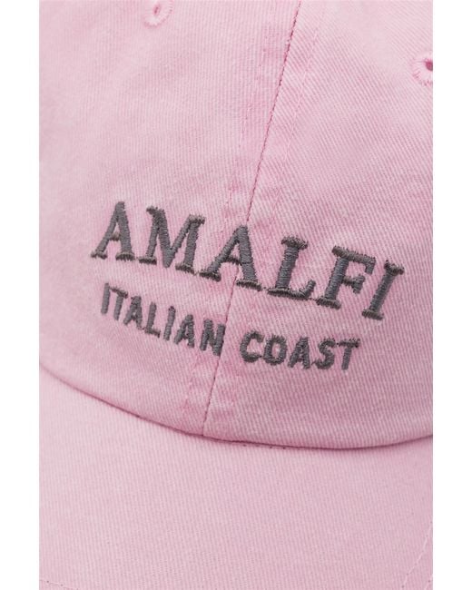 Pull&Bear Pink Amalfi Embroidered Cap