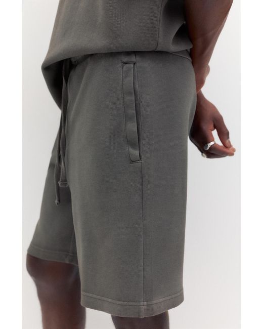Bermuda Jogger Piqué Pull&Bear pour homme en coloris Gray