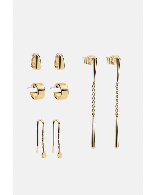 Pull&Bear Metallic 4Er-Pack Ohrringe