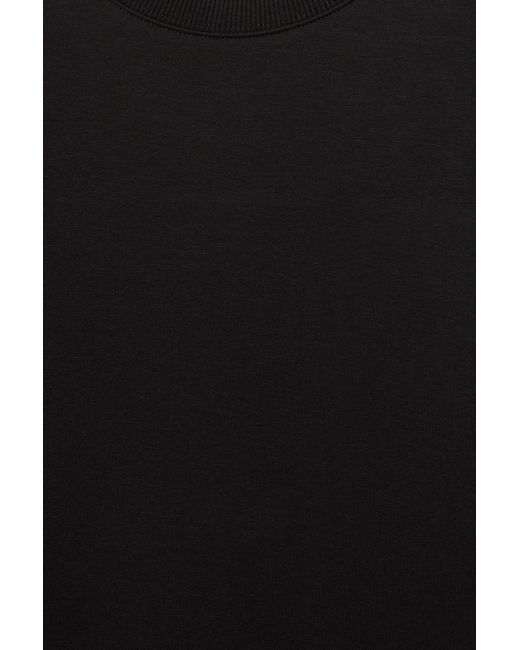 Pull&Bear Black Interlock Short Sleeve Sweatshirt for men