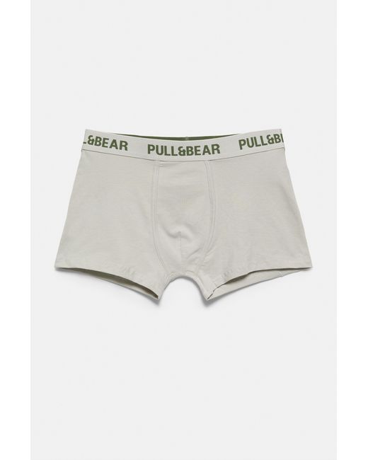 Pack 3 Boxer di Pull&Bear in White da Uomo