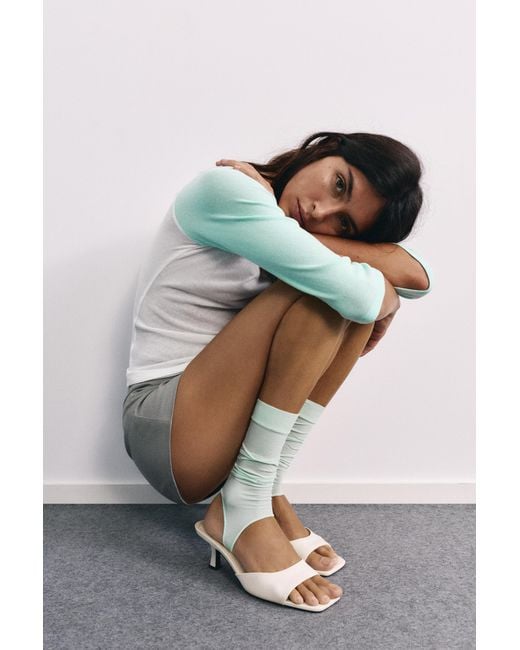 Pull&Bear Green Sports Socks