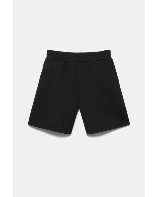 Pull&Bear Bermuda Jogger Met Synthetisch Rubber Effect in het Blue voor heren