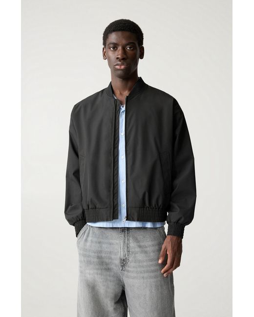 Pull&Bear Black Lightweight Bomber Jacket for men