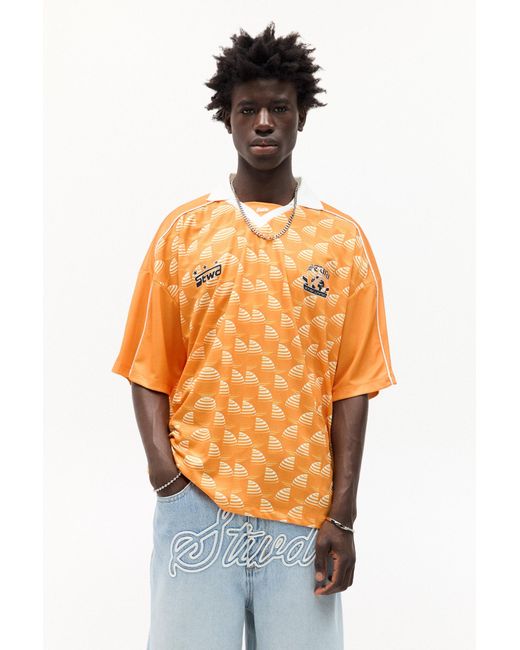 Pull&Bear Orange Stwd Polo Collar T-Shirt for men