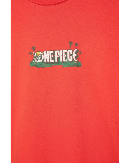 Pull&Bear One Piece T-Shirt in het Red voor heren
