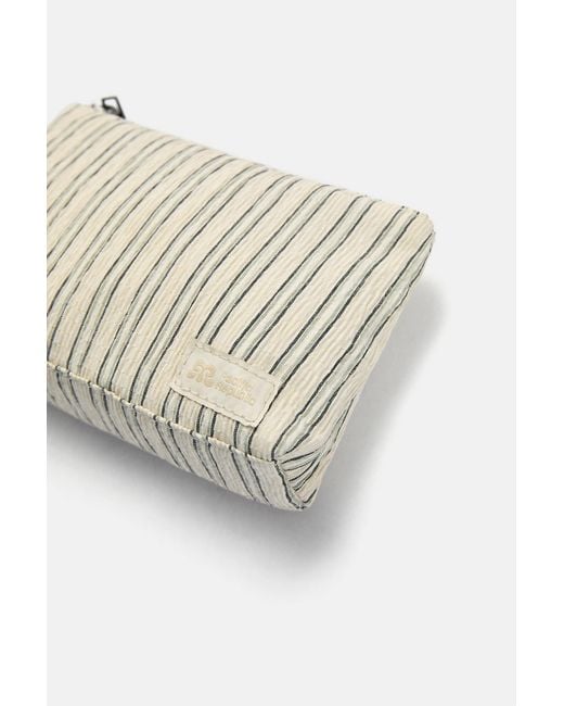 Pull&Bear Natural Striped Toiletry Bag