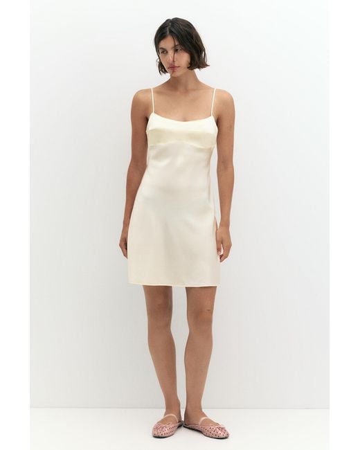 Pull&Bear Blue Short Satin Strappy Dress