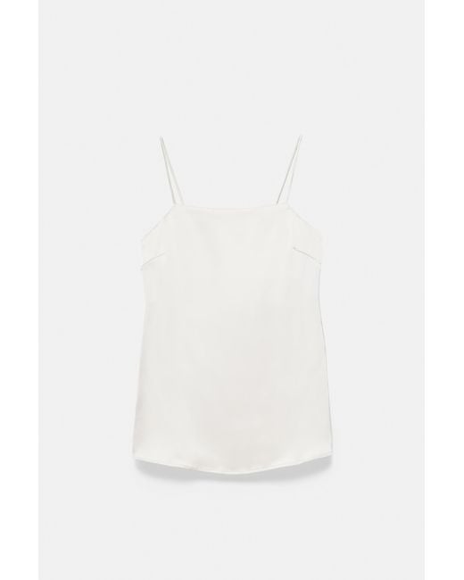 Pull&Bear Gray Satin Strap Top