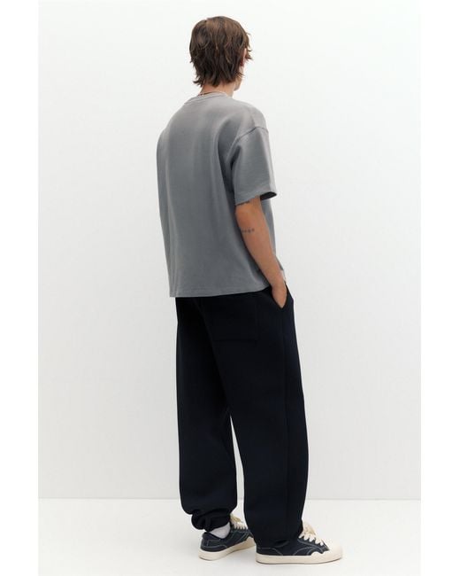 Pull&Bear Gray Short Sleeve Logo Sweatshirt for men