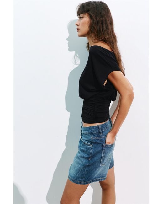 Pull&Bear Black Asymmetric Sash Top