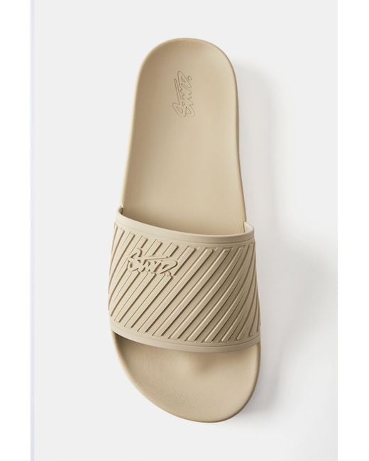 Pull&Bear White Stwd Rubberised Sandals for men