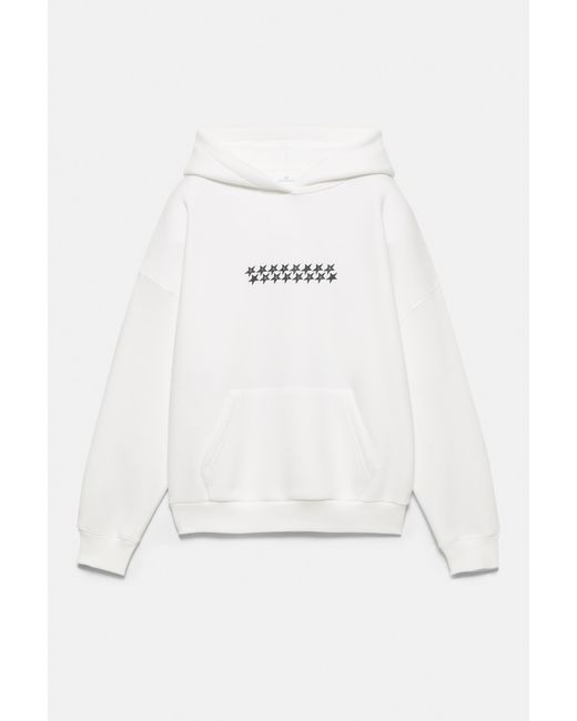 Pull&Bear White Star Hoodie
