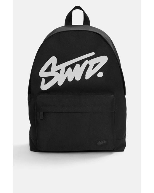 Pull&Bear Black Stwd Backpack for men