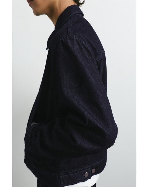 Veste Denim Fermeture Éclair Pull&Bear pour homme en coloris Blue