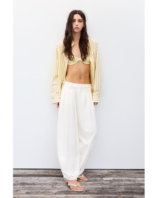 Pull&Bear Multicolor Sarouel Trousers With Darts