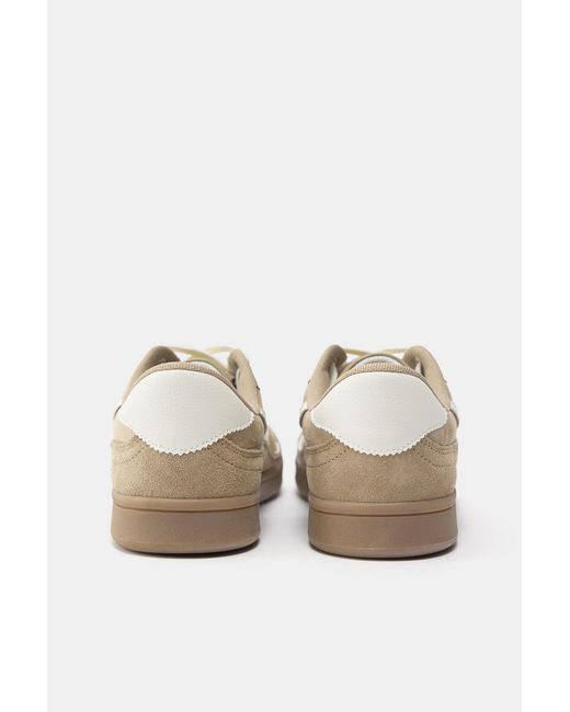 Pull&Bear Blue Retro Trainers With Detail