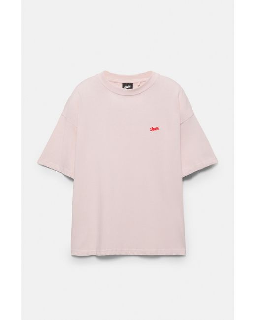 Pull&Bear White Stwd Logo Boxy T-Shirt for men