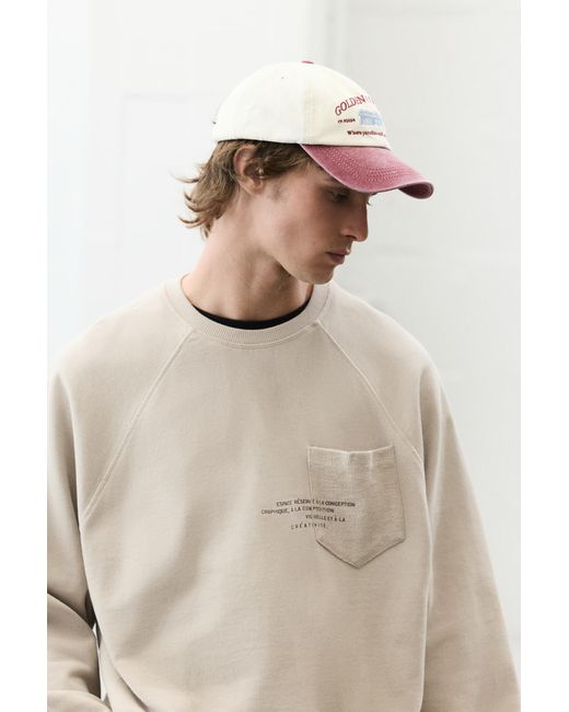 Sweat Poche Et Texte Pull&Bear pour homme en coloris Natural
