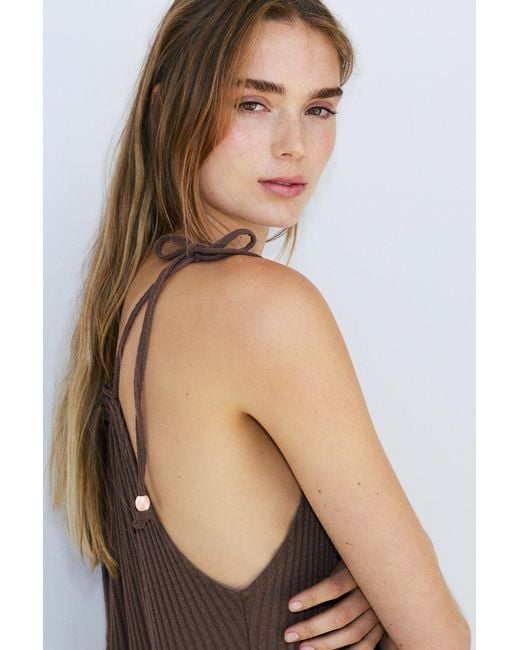 Pull&Bear Gray Paneled Strappy Dress