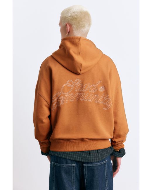 Pull&Bear Blue Stwd Star Hoodie for men