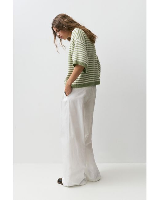Pull&Bear Natural Kurzarm-Boxy-Pullover