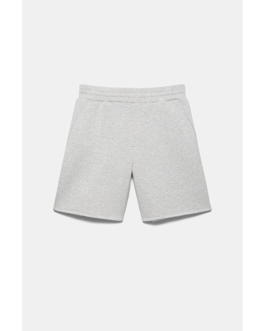Pull&Bear Blue Neoprene-Effect Jogger Bermuda Shorts for men