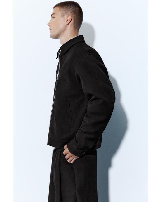 Pull&Bear Basic Jack Met Rits in het Black voor heren