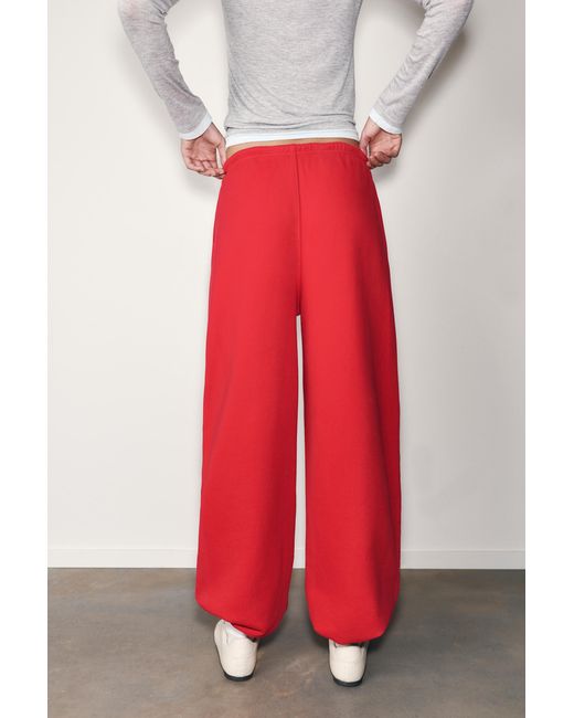 Pull&Bear Red Joggers With Elastic Hem