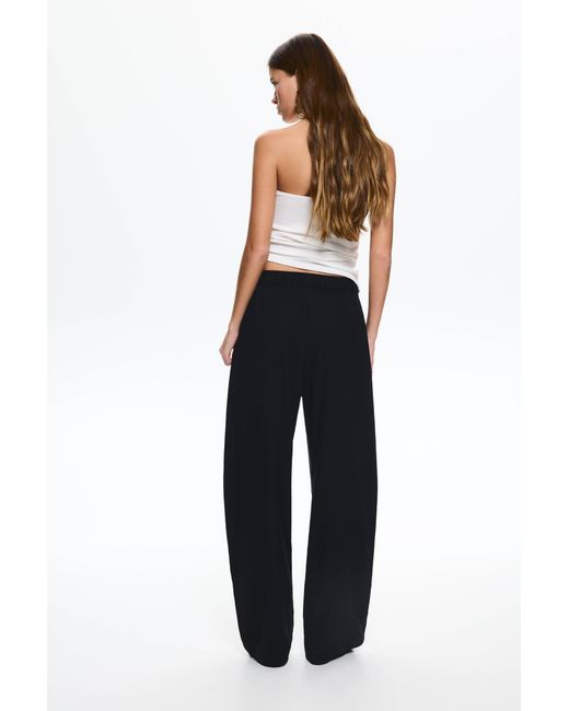 Pull&Bear Blue Puffärmelhose Aus Leinen