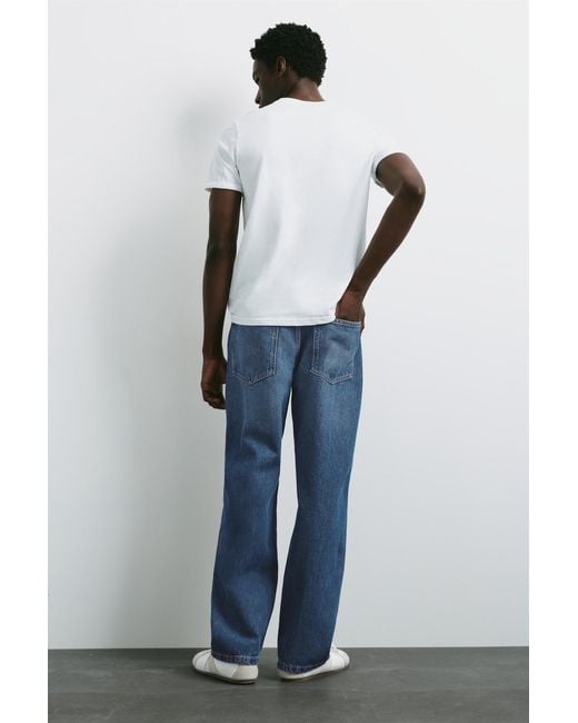 Pull&Bear Blue Baggy Jeans for men