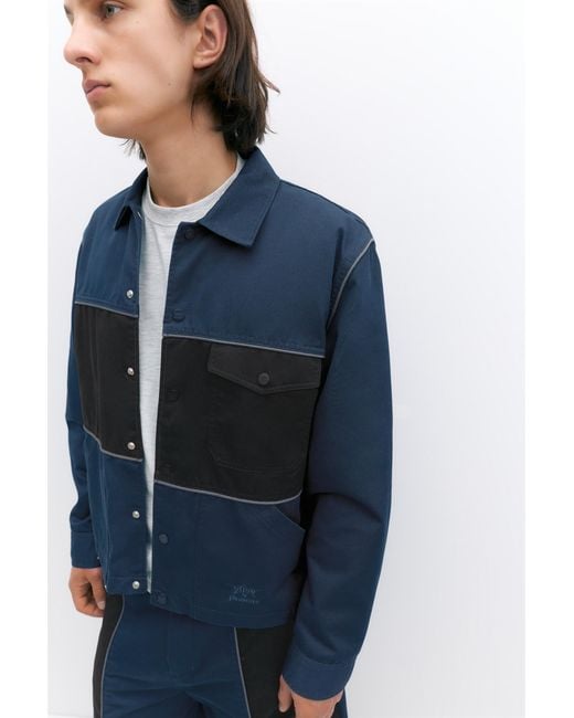 Pull&Bear Blue Pleasures X Stwd Panelled Jacket for men